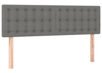 Zagłówki do łóżka 2 szt. ciemnoszare 72x5x78/88 cm tkanina WM-346457