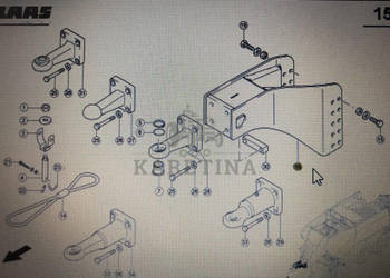 CLAAS 00 0855 184 4/Claas głowica dyszla/Claas Quadrant 2200 2100 3200 420…