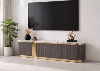 Komoda RTV złota Nutris Glamour Premium 200x40x50
