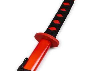 Czerwony Miecz Samurajski Katana | Drewno | 63 cm | Ninja Samuraj