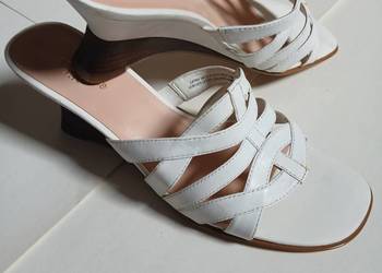 liz claiborne Buty Klapki białe Skóra Nowe 40 vintage