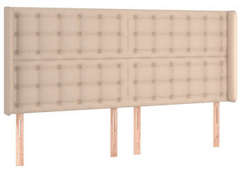 Zagłówek do łóżka z LED cappuccino 183x16x118/128cm ekoskóra WM-3124155