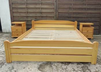 Łoże 160x200 łóżko + 2 x szafka nocna sosnowe drewniane