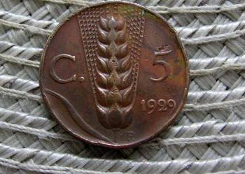 Włochy 5 Centesimi 1929r