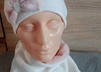 6-12 m. 6-12 Nowa czapka z apaszką, zimowy komplet