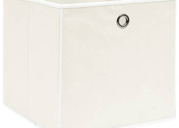 Pudełka 10 szt. białe 32x32x32 cm tkanina WM-288351