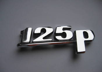 Fiat 125p Polmo FSO stary napis chrom auto PRL
