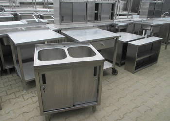 Zlew Gastronomiczny 2 Komorowy Drzwi Suwane 80/60/85 Zlew Gastronomiczny 2 Komorowy Drzwi Suwane 80/60/85