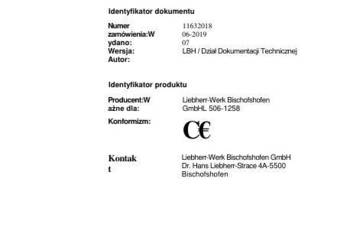 Liebherr L506-1258 instrukcja napraw PL ładowarka kołowa