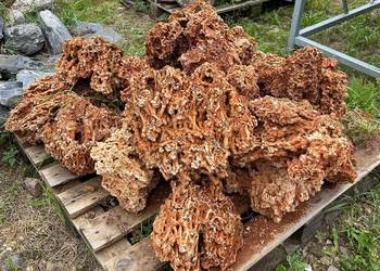 CZERWONY WAPIEŃ Kamień do Akwarium Skała Żwirek Malawi Sponge Pipe Red