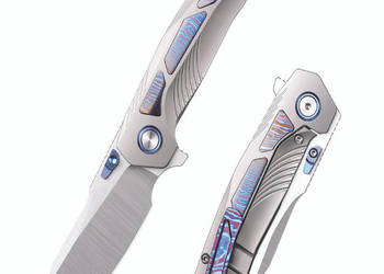 Nóż składany Remette Kestrel Gray Titanium/Timascus, Satin CPM S35VN (RTPO…
