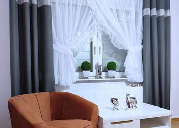 Firana 400x160 Firany Gotowe firanki balkonowe falbanki