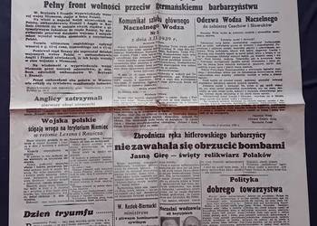 Express Poranny. Poniedziałek, 4 września 1939 r. Nr 244.  REPRINT.