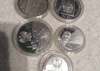 Monety 10 i 20 zł srebrne kolekcjonerskie lustrzanki