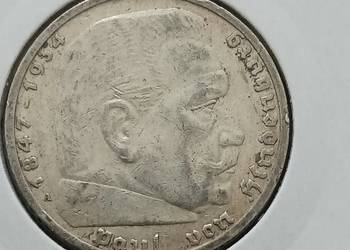 5 Marek Niemcy Paul von Hindenburg - 1936 r. -men A- nr. 4-swastyka