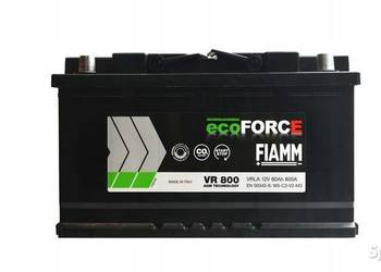 Akumulator 80AH 800A Fiamm ECOFORCE AGM