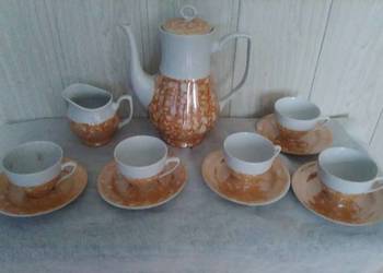 Zestaw porcelanowy Dzbanek mlecznik 5 filiżanek