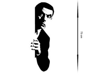 OZDOBNA NAKLEJKA NA ŚCIANĘ 73cm X 25cm BEZ TŁA JAŚ FASOLA MR. BEAN