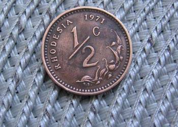 Rodezja 1/2 Centa 1971r