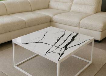 Blat z konglomeratu kwarcowego CALACATTA BLACK 70x70x1,5 cm