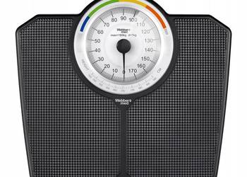 Klasyczna waga łazienkowa mechaniczna analogowa do 180 kg czarna WEBBER BMI