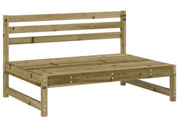 Sofa środkowa do ogrodu 120x80 cm impregnowane drewno sosnowe WM-825708