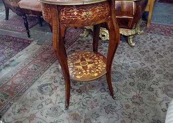 Stolik kawowy intarsjowany