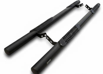 Stopnie Boczne CZARNE z Nakładkami VW AMAROK 2009-2022 Progi Orurowanie