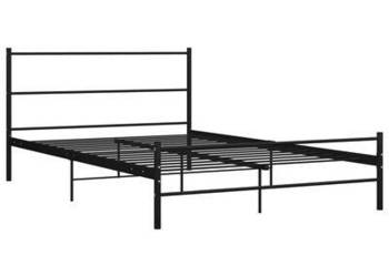vidaXL Rama łóżka, czarna, metalowa, 120 x 200 cm(sku284690)