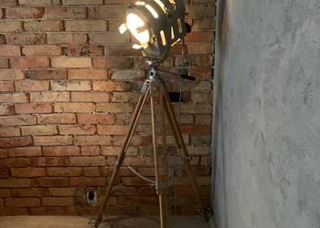Polska Lampa LOFT stojąca teatralno filmowa lata 50/60 PRL