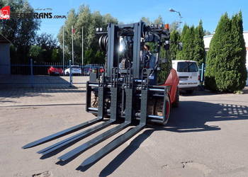 Wózek widłowy 8 ton Linde niebrudzące opony pozycjoner 2.400 mm UDT Serwis