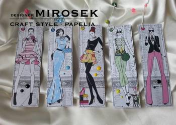 Zakładka do książki kobieta moda handmade ręcznie robiona