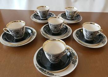 Porcelana łotewska - RPR - zestaw do espresso dla 6 osób