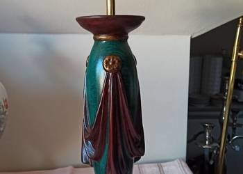 Lampa elektryczna. Brąz z zielenią.