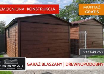 Garaż Blaszany -Orzech| Blaszak |Garaże | Wiaty | Kojce | - ESSTAL-