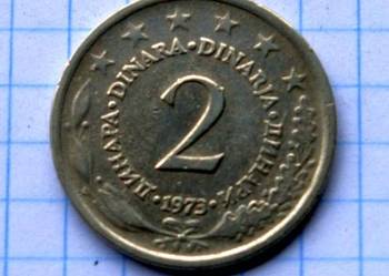 2 DINARY / 2 DINARA / 1973 ROK - JUGOSŁAWIA