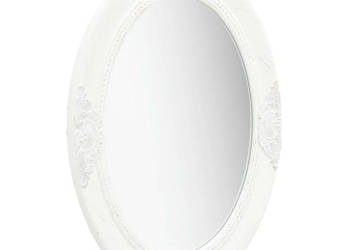 Lustro ścienne w stylu barokowym 50x70 cm białe WM-320352