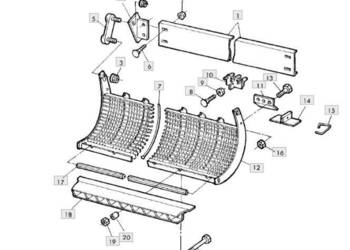 John Deere CTS 9540, 9540I, 9560, 9560I, 9580 - klepisko AH154497 AZ100317…