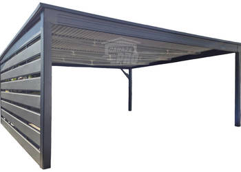 Wiata samochodowa CarPort 5,5x5m - antracyt - dach spad w tył  GP699
