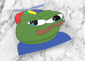 Naklejka SAD PEPE 6 x 6 cm sadpepe meme mem żaba #1
