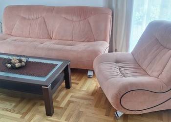 sofa wersalka oraz fotel fotele