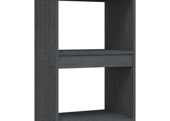 Regał na książki szary 40x30x715 cm lite drewno sosnowe WM-808135