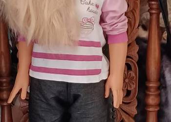 LALKA STARA FRANCUSKA PLASTIKOWA 81 WYS FALCA NA SZYI NAPIS