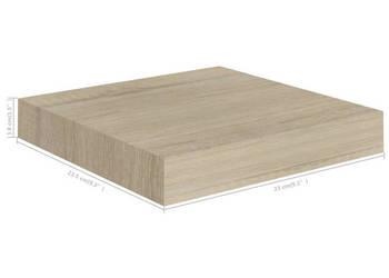 Półki ścienne 4 szt. kolor dębowy 23 x 235 x 38 cm MDF WM-323867