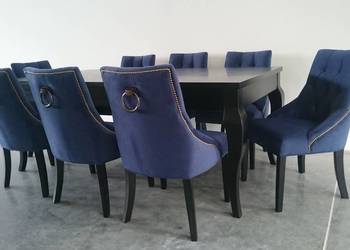 Krzesło pikowane z kołatką chesterfield glamour hampton