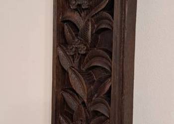 Kwiaty rzeźbione w drewnie PIĘKNE prezent dekoracja na ścianę