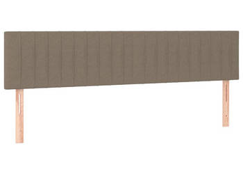 Zagłówki do łóżka 2 szt. taupe 90x5x78/88 cm tkanina WM-346274