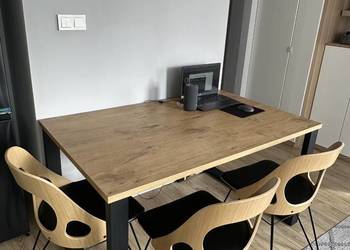 Nowoczesny zestaw loft: Stół 147x90 cm + 6 designerskich krzeseł