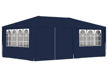 Namiot imprezowy ze ściankami 4x6 m niebieski 90 g/m² WM-48528