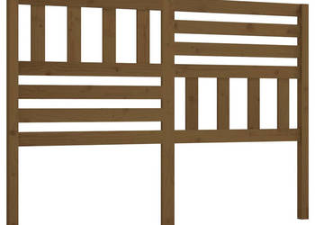 Wezgłowie łóżka brązowe 146x4x100 cm lite drewno sosnowe WM-814147